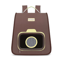 HKM-2923581 Portable Pet Backpack in Pink, Khaki, Dark Blue, and Sky Blue - Medium Hard Nylon Pet Bag