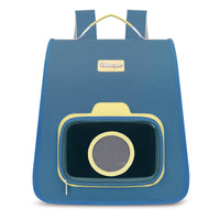 HKM-2923581 Portable Pet Backpack in Pink, Khaki, Dark Blue, and Sky Blue - Medium Hard Nylon Pet Bag