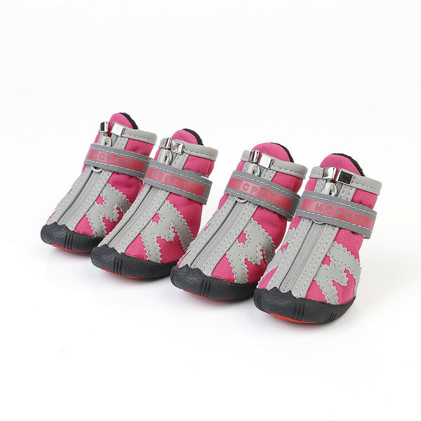 HKM-2923965 Waterproof and Wear-Resistant Dog Shoes for Outdoor Adventures - Available in Red, Black, Green, and Orange