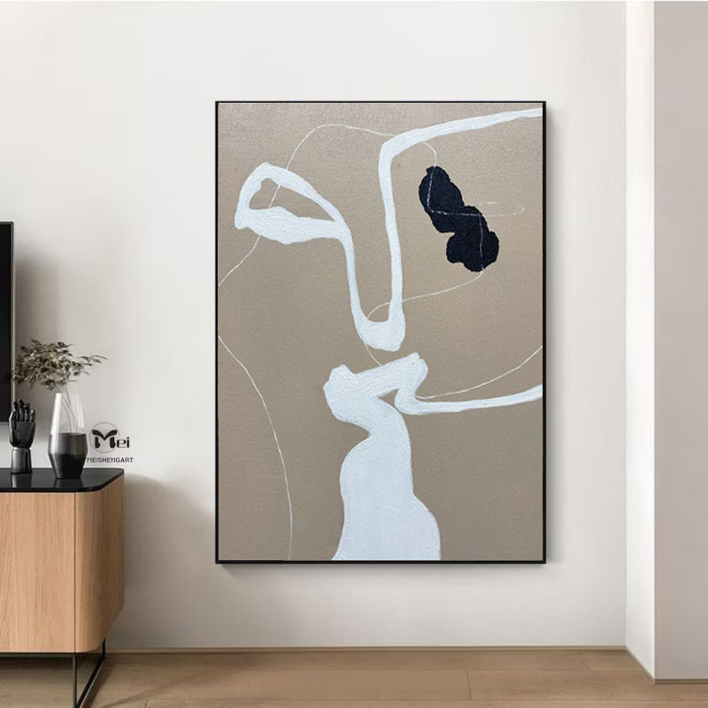 HKM-292499 Handmade Abstract Oil Painting Canvas Art for Modern Home Decor - Unstretched, Various Sizes Available