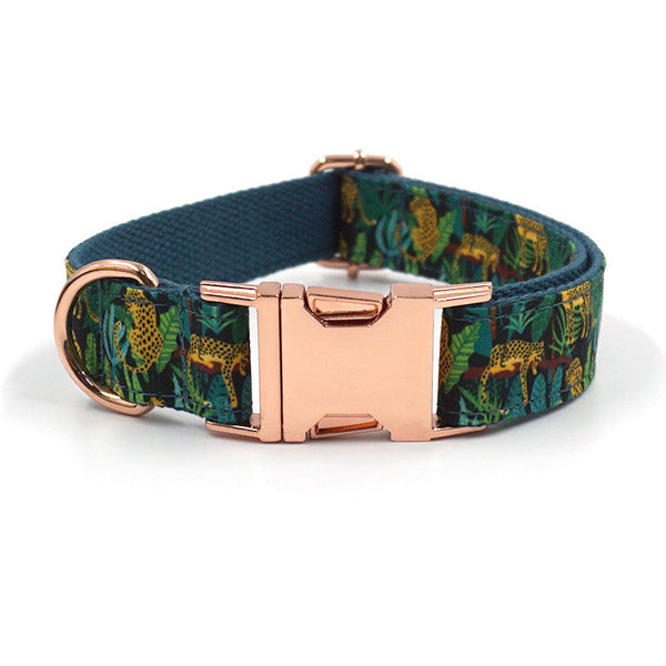 HKM-2925117 Green Cloth Dog Collar - Size XS to XL, Durable & Comfortable Fit