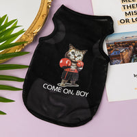 HKM-2925501 Cartoon Style Mesh Dog Vest in Polyester - Available in Multiple Sizes