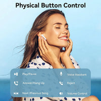 HKM-292563 Wireless Waterproof Earbuds with 9D HiFi Stereo Sound and LED Display - N7 V5.4 Bluetooth 5.4 In-Ear Headphones