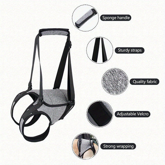 HKM-2926397 Neoprene Recovery Belt for Injured Dog's Rear Leg - Adjustable Waist and Thigh Sizes