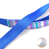 HKM-2926909 Colorful Wave Pattern Nylon Dog Leash - 120cm Long, Multiple Colors Available