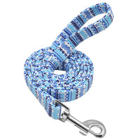 HKM-2926909 Colorful Wave Pattern Nylon Dog Leash - 120cm Long, Multiple Colors Available
