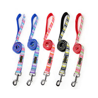 HKM-2926909 Colorful Wave Pattern Nylon Dog Leash - 120cm Long, Multiple Colors Available