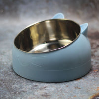 HKM-2927293 Elevated Oblique-Mouth Pet Bowl for Comfortable Eating and Easy Cleaning