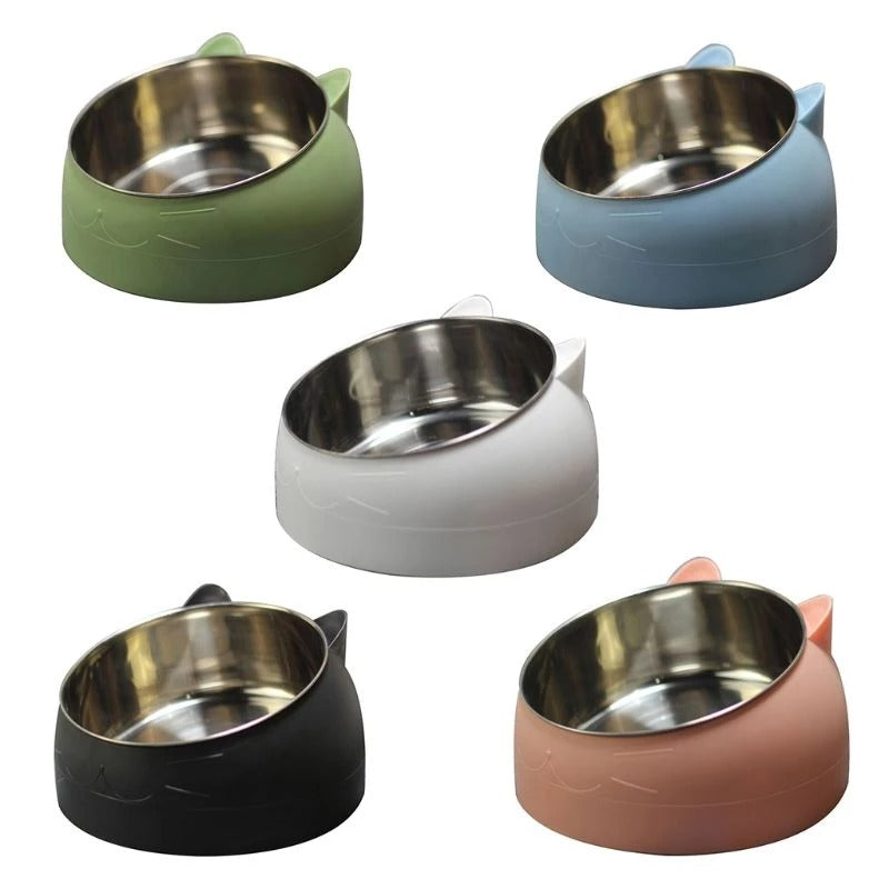 HKM-2927293 Elevated Oblique-Mouth Pet Bowl for Comfortable Eating and Easy Cleaning