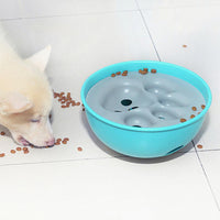 HKM-2927933 Interactive Puzzle Dog Bowl for Cats and Dogs - 21cm Diameter, Blue or Orange Color