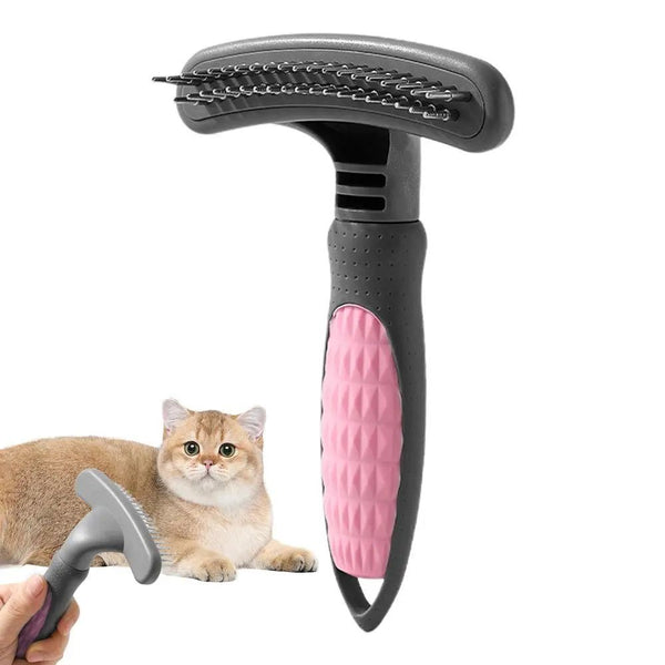 HKM-2928701 Pet Grooming Comb for Effective Hair Removal - Ergonomic, Rustproof Shedding Brush for Cats and Dogs