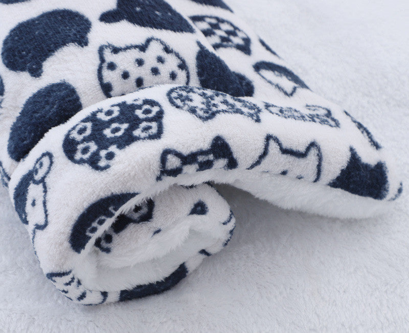 HKM-2928957 Padded Flannel Dog Mat for Comfort and Warmth in Various Cute Patterns