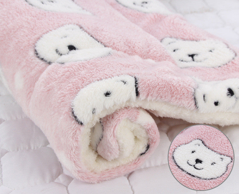 HKM-2928957 Padded Flannel Dog Mat for Comfort and Warmth in Various Cute Patterns