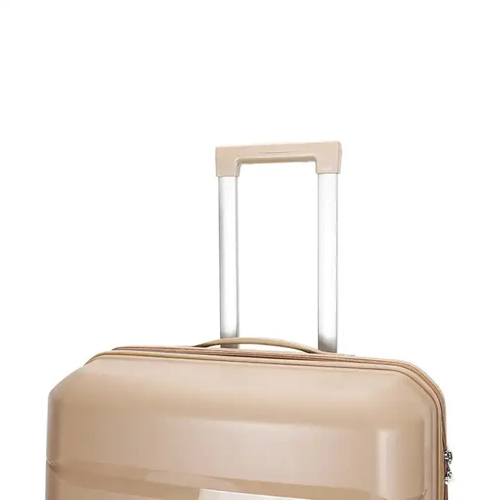 HKM-292947 Durable PP Shell Carry-On Trolley Luggage Set in 20", 24", and 28" Sizes for Outdoor Travel