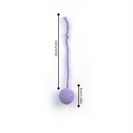 HKM-2930365 Interactive Cat Toy Ball with Rope and Bell for Kittens
