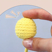 HKM-2930365 Interactive Cat Toy Ball with Rope and Bell for Kittens