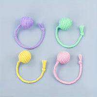 HKM-2930365 Interactive Cat Toy Ball with Rope and Bell for Kittens