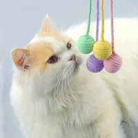 HKM-2930365 Interactive Cat Toy Ball with Rope and Bell for Kittens