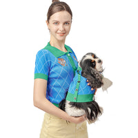 HKM-2930877 Blue Tiger Patterned Cotton Dog Sweater Cardigan for Pets in Various Sizes