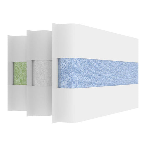HKM-293139 Pure Cotton Antibacterial Baby Soft Face Wash Towels - 3 Pack Thick Square Scarves in Assorted Colors (34x34cm)