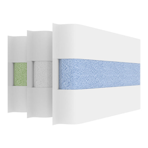 HKM-293139 Pure Cotton Antibacterial Baby Soft Face Wash Towels - 3 Pack Thick Square Scarves in Assorted Colors (34x34cm)