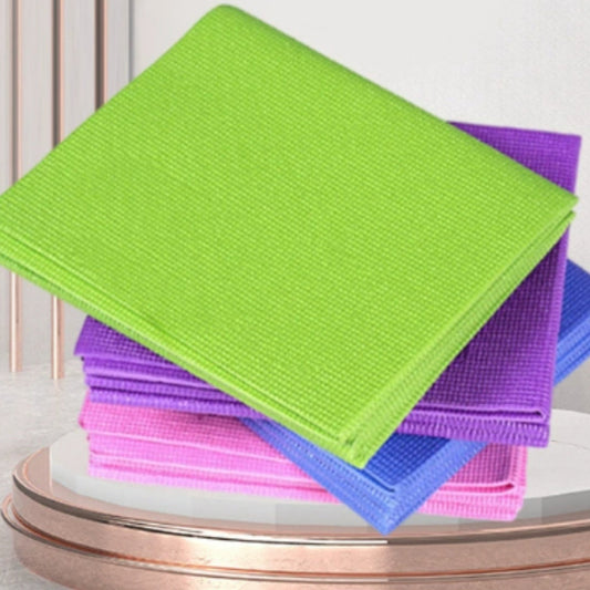 HKM-293459 Portable PVC Yoga Mat for Home and Travel, Thin and Anti-Slip, Available in Multiple Colors