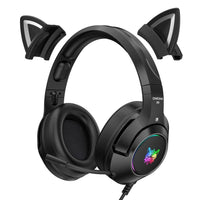 HKM-293587 Luminous Wired Headset with Microphone for Gaming and Audio Use
