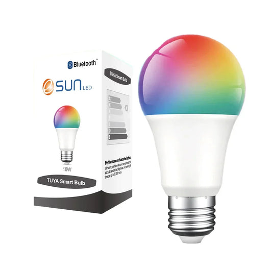 HKM-293587 Smart RGBW LED Light Bulb E27 E26 B22 - Multi-Colour 10W Bluetooth Compatible with Smart Life App
