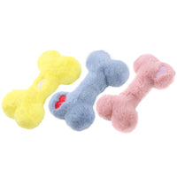HKM-2936125 Interactive Love Bone Plush Dog Toy for Dental Health and Chewing Fun