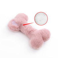 HKM-2936125 Interactive Love Bone Plush Dog Toy for Dental Health and Chewing Fun