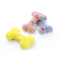 HKM-2936125 Interactive Love Bone Plush Dog Toy for Dental Health and Chewing Fun