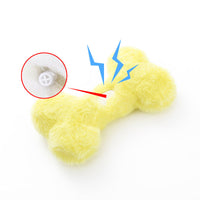 HKM-2936125 Interactive Love Bone Plush Dog Toy for Dental Health and Chewing Fun
