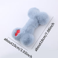 HKM-2936125 Interactive Love Bone Plush Dog Toy for Dental Health and Chewing Fun