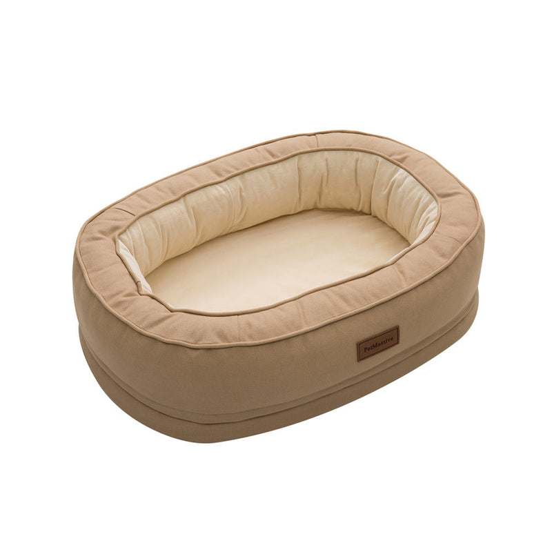HKM-2936893 Orthopedic Waterproof Dog Kennel - Removable & Washable for All Seasons, Available in Khaki (M, L, XL)