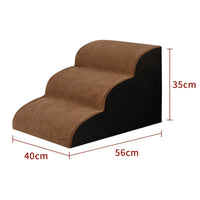 HKM-2937021 Wooden Pet Stairs for Dogs - Removable and Washable Bed Steps