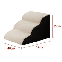HKM-2937021 Wooden Pet Stairs for Dogs - Removable and Washable Bed Steps