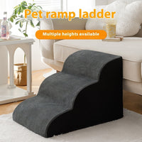 HKM-2937021 Wooden Pet Stairs for Dogs - Removable and Washable Bed Steps