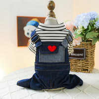 HKM-2937277 Heart-Shaped Vintage Dog Suspender Pants for Small to Extra Large Pets