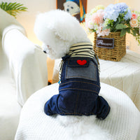 HKM-2937277 Heart-Shaped Vintage Dog Suspender Pants for Small to Extra Large Pets