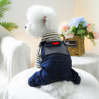 HKM-2937277 Heart-Shaped Vintage Dog Suspender Pants for Small to Extra Large Pets