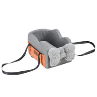 HKM-2937661 Center Console Dog Booster Seat for Small Dogs up to 8 lbs - Waterproof with Safety Strap and Plush Pad
