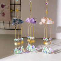 HKM-293843 Crystal Cloud Sun Catcher Wind Chimes Pendant in Multiple Colors