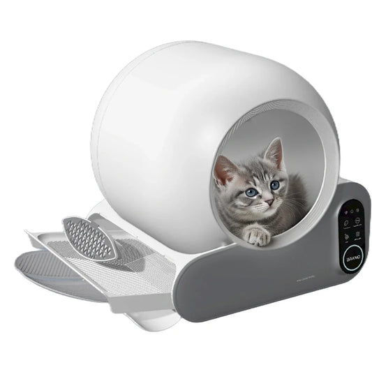 HKM-293843 Smart Automatic Cat Litter Box, 70L Ultra Capacity with App Control, Odor Control, Easy to Clean, Eco-Friendly Design