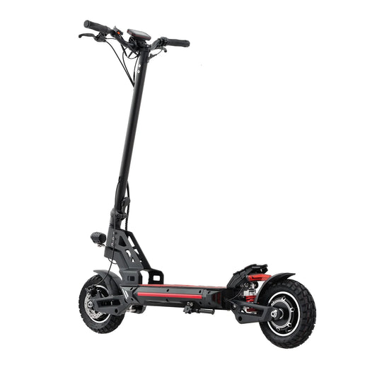 HKM-293907 10 Inch Dual Motor Electric Scooter with 30-50 Km/h Speed and 30-40 KM Range, Foldable Design, Available in Red and Blue