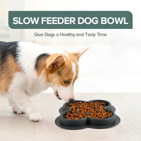 HKM-2940093 Silicone Non-Slip Pet Licking Pad for Dogs and Cats - Slow Feeding Bowl Mat, 19cm x 21cm