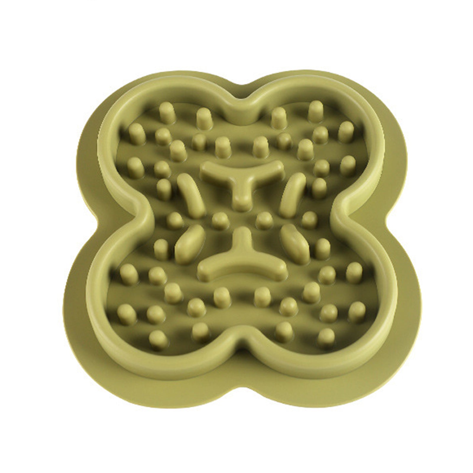 HKM-2940093 Silicone Non-Slip Pet Licking Pad for Dogs and Cats - Slow Feeding Bowl Mat, 19cm x 21cm