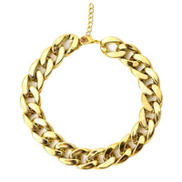 HKM-2940605 Cat Collar with Golden Chain Ornament and Glasses Accessory
