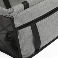 HKM-2940861 Grey Car Pet Luggage Bag with Safety Straps for Comfortable Travel and Protection from Bumps