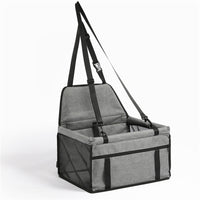HKM-2940861 Grey Car Pet Luggage Bag with Safety Straps for Comfortable Travel and Protection from Bumps