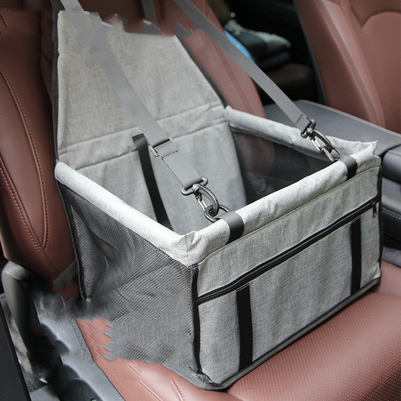 HKM-2940861 Grey Car Pet Luggage Bag with Safety Straps for Comfortable Travel and Protection from Bumps